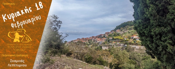 Πεζοπορία στα μονοπάτια της Σκαμνιάς και του Λεπέτυμνου την Κυριακή 18 Φεβρουαρίου 2024