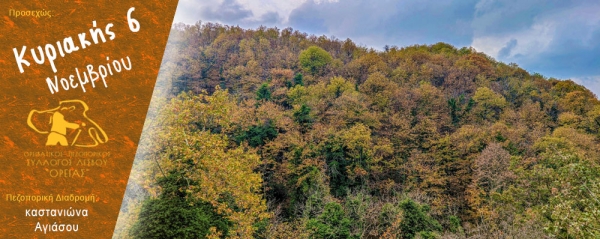 Πεζοπορία στον καστανιώνα Αγιάσου την Κυριακή 6 Νοεμβρίου 2022